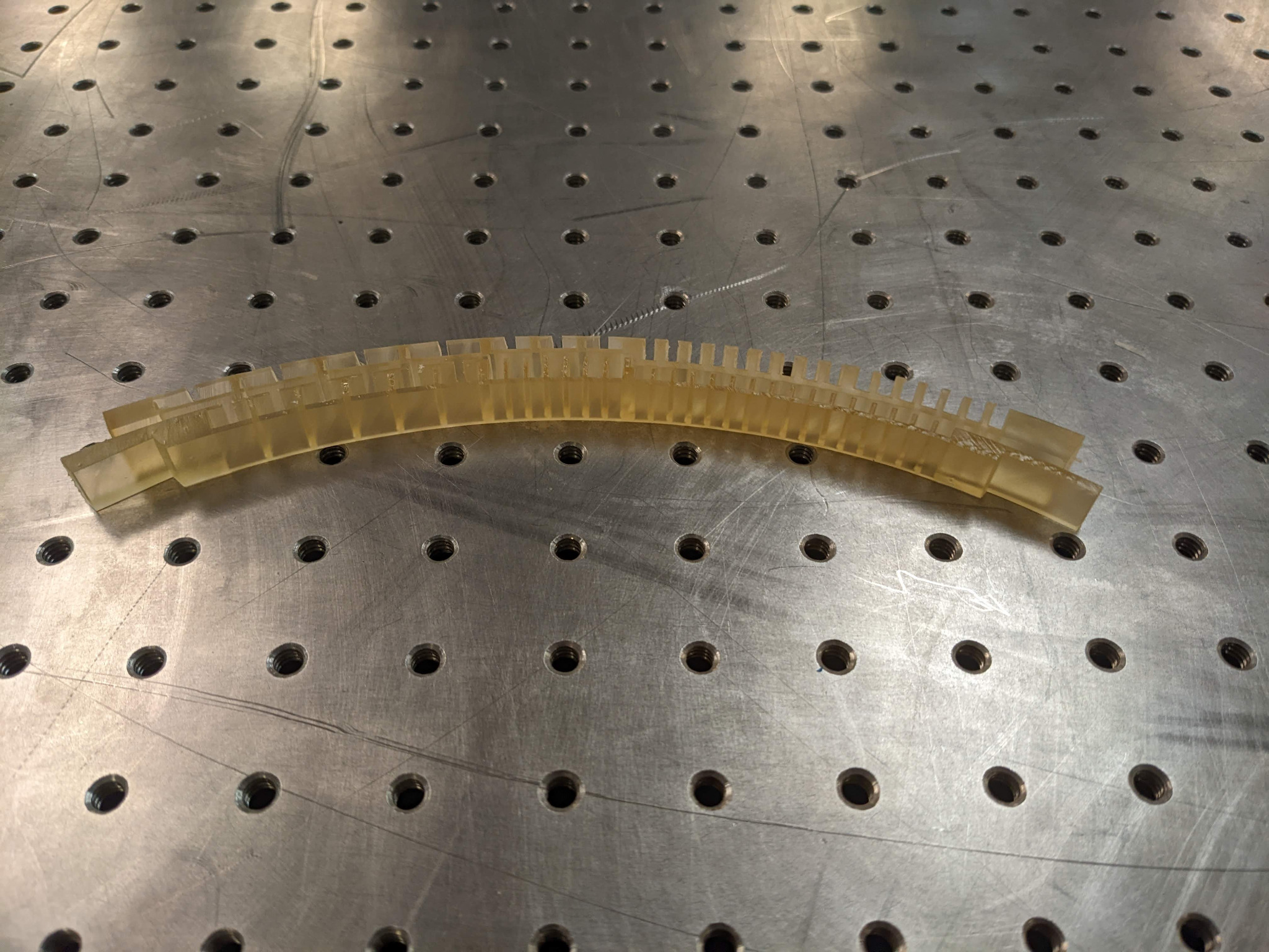Additively manufactured curved prototype